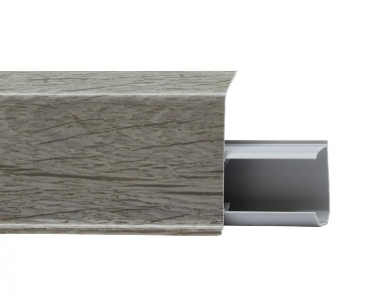 Плинтус напольный Winart Quadro (55 мм) 536 Дуб сепия