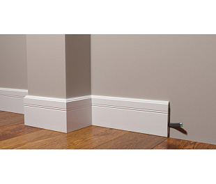 Плинтус напольный из дюрополимера Decor-Dizayn Белая Лепнина DD105