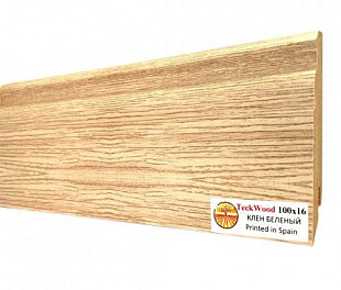 Плинтус напольный МДФ TeckWood Клен беленый (White Maple) (100x16)