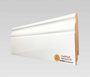 Плинтус напольный МДФ TeckWood Белый глянец Прайм Ренессанс (100х16)