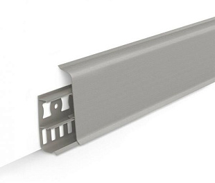 Плинтус напольный Ideal Деконика D70 036 Платиново-серый