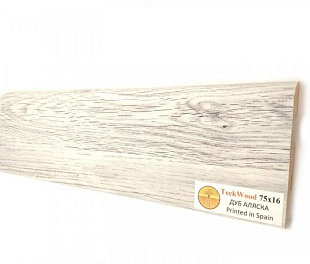 Плинтус напольный МДФ TeckWood Дуб Аляска (Oak Alaska) (75х16)