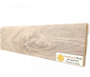 Плинтус напольный МДФ TeckWood Дуб Даллас (Oak Dallas) (75х16)