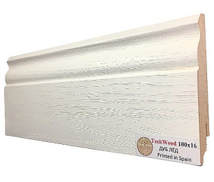 Плинтус напольный МДФ TeckWood Дуб Лёд (100x16)