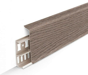 Плинтус напольный Ideal Деконика D85 215 Дуб снежный