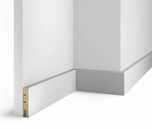 Плинтус напольный МДФ Cosca под покраску белый AP74 75x16