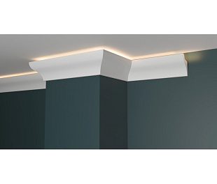Плинтус потолочный из дюрополимера Белая Лепнина Decor-Dizayn DD506