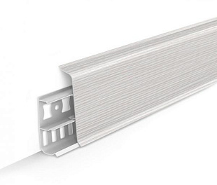 Плинтус напольный Ideal Деконика D70 255 Ясень бьянко