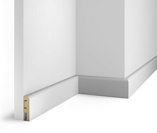 Плинтус напольный МДФ Cosca под покраску белый AP02 60х16