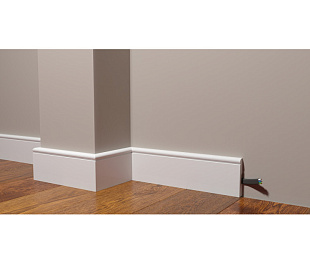 Плинтус напольный из дюрополимера Decor-Dizayn Белая Лепнина DD49