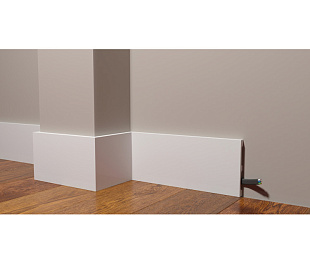 Плинтус напольный из дюрополимера Decor-Dizayn Белая Лепнина DD710