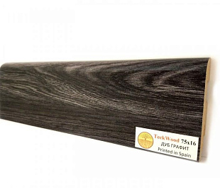 Плинтус напольный МДФ TeckWood Дуб Графит (Oak Grafit) (75х16)