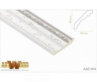 Плинтус потолочный Hiwood A60-W4