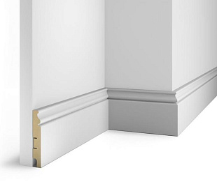 Плинтус напольный МДФ Cosca под покраску белый AP10 100x16