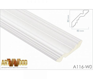Плинтус потолочный Hiwood A116-W0