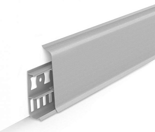 Плинтус напольный Ideal Деконика D85 002 Светло-серый