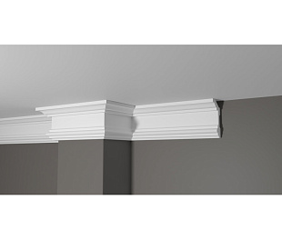 Плинтус потолочный из дюрополимера Белая Лепнина Decor-Dizayn DD503