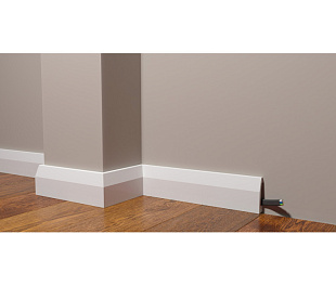 Плинтус напольный из дюрополимера Decor-Dizayn Белая Лепнина DD125