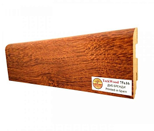 Плинтус напольный МДФ TeckWood Дуб Бренди (Oak Brandy) (75х16)