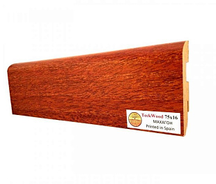 Плинтус напольный МДФ TeckWood Махогон (Mahogany) (75х16)