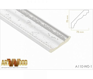 Плинтус потолочный Hiwood A110-W0-1