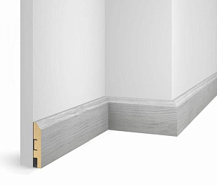 Плинтус напольный МДФ Cosca Экошпон Дуб Старинный светло-серый