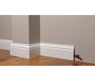 Плинтус напольный из дюрополимера Decor-Dizayn Белая Лепнина DD15