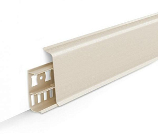 Плинтус напольный Ideal Деконика D70 034 Светлая слоновая кость