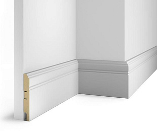 Плинтус напольный МДФ Cosca под покраску белый AP17 115x16