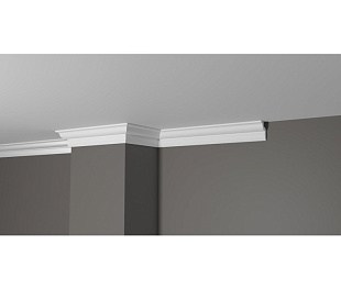 Плинтус потолочный из дюрополимера Белая Лепнина Decor-Dizayn DD22