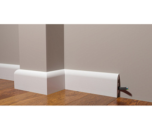 Плинтус напольный из дюрополимера Decor-Dizayn Белая Лепнина DD41