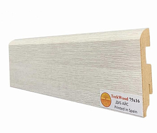Плинтус напольный МДФ TeckWood Дуб Айс (75х16)