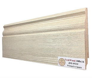Плинтус напольный МДФ TeckWood Дуб Крем (100x16)