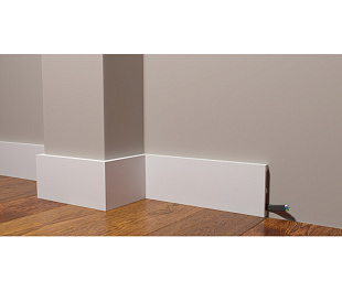 Плинтус напольный из дюрополимера Decor-Dizayn Белая Лепнина DD709