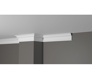 Плинтус потолочный из дюрополимера Белая Лепнина Decor-Dizayn DD501