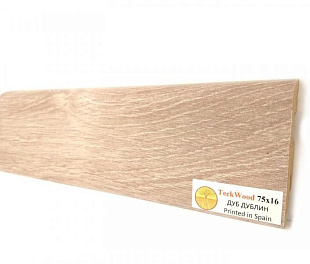 Плинтус напольный МДФ TeckWood Дуб Дублин (Oak Dublin) (75х16)