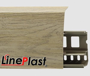 Плинтус напольный LinePlast Дуб Кантри серый LS008