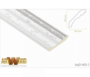 Плинтус потолочный Hiwood A60-W0-1