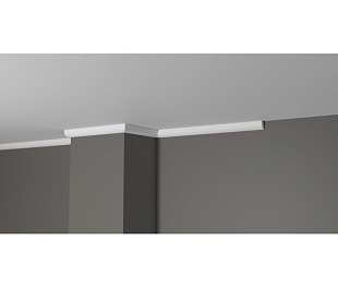 Плинтус потолочный из дюрополимера Белая Лепнина Decor-Dizayn DD02