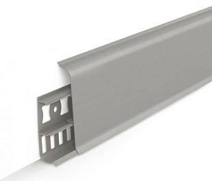 Плинтус напольный Ideal Деконика D85 036 Платиново-серый