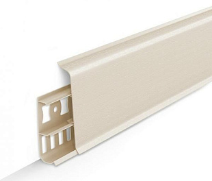 Плинтус напольный Ideal Деконика D85 034 Светлая слоновая кость