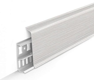 Плинтус напольный Ideal Деконика D85 255 Ясень бьянко