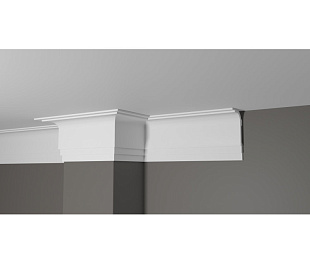 Плинтус потолочный из дюрополимера Белая Лепнина Decor-Dizayn DD516