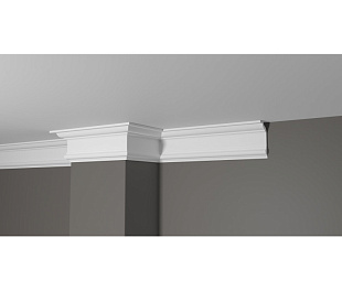 Плинтус потолочный из дюрополимера Белая Лепнина Decor-Dizayn DD502