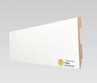 Плинтус напольный МДФ TeckWood Белый Роял (100х16)