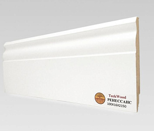 Плинтус напольный МДФ TeckWood Белый Ренессанс (100х16)