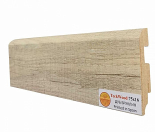 Плинтус напольный МДФ TeckWood Дуб Бруклин (75х16)
