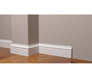 Плинтус напольный из дюрополимера Decor-Dizayn Белая Лепнина DD48