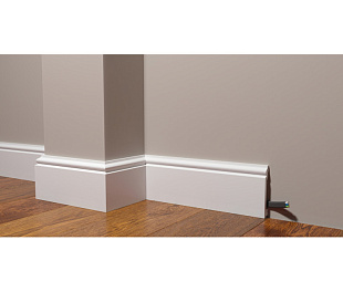 Плинтус напольный из дюрополимера Decor-Dizayn Белая Лепнина DD701