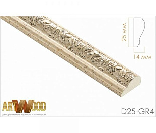 Молдинг декоративный Hiwood D25-GR4